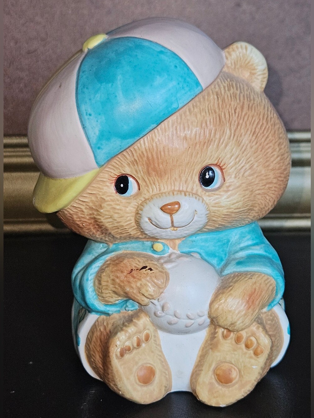 Vintage 1983 Enesco Coin Bank "Tumbles the Bear" Morgan Inc. Collection